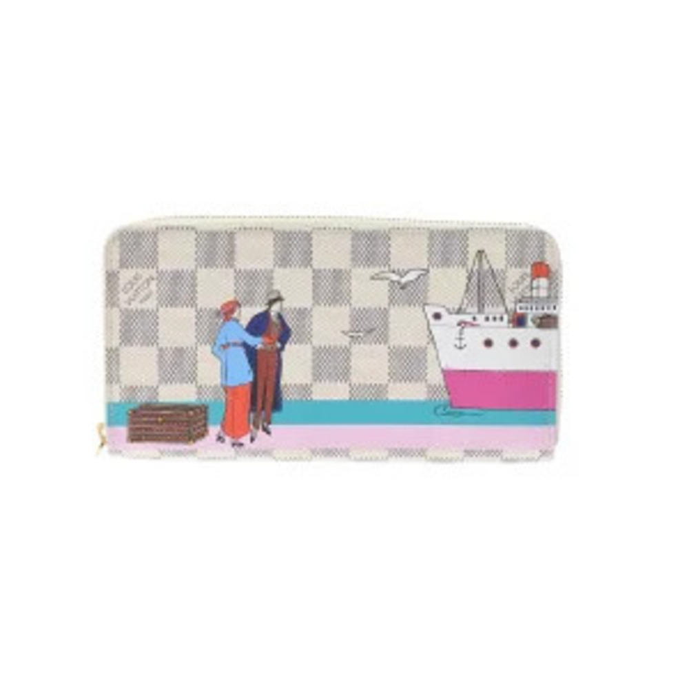 Louis Vuitton Damier Azur White Zippy Wallet Limited Edition Atlantic Cruise